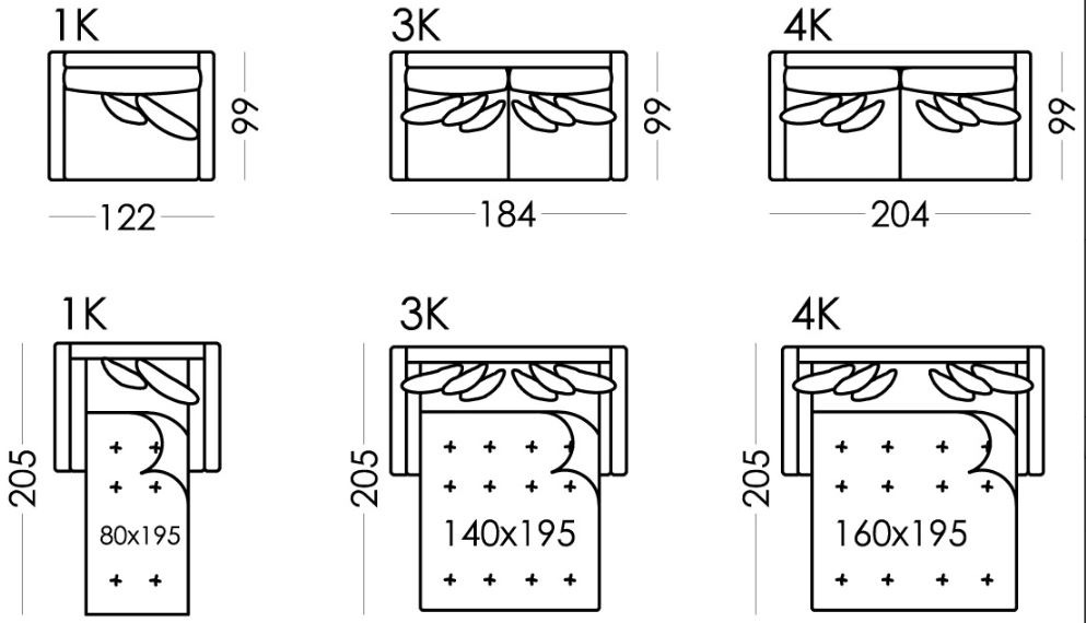 Helsinki Sofa Bed Sizes, Single, Double, King
