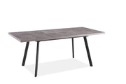 Fredrik Rectangular Extending Dining Table - Concrete Finish