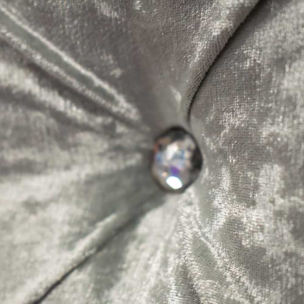 Close-up of a silver metallic fabric