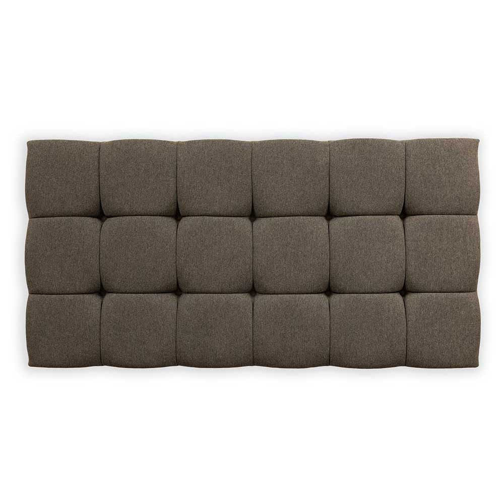 Charcoal Gray tufted headboard on a white background