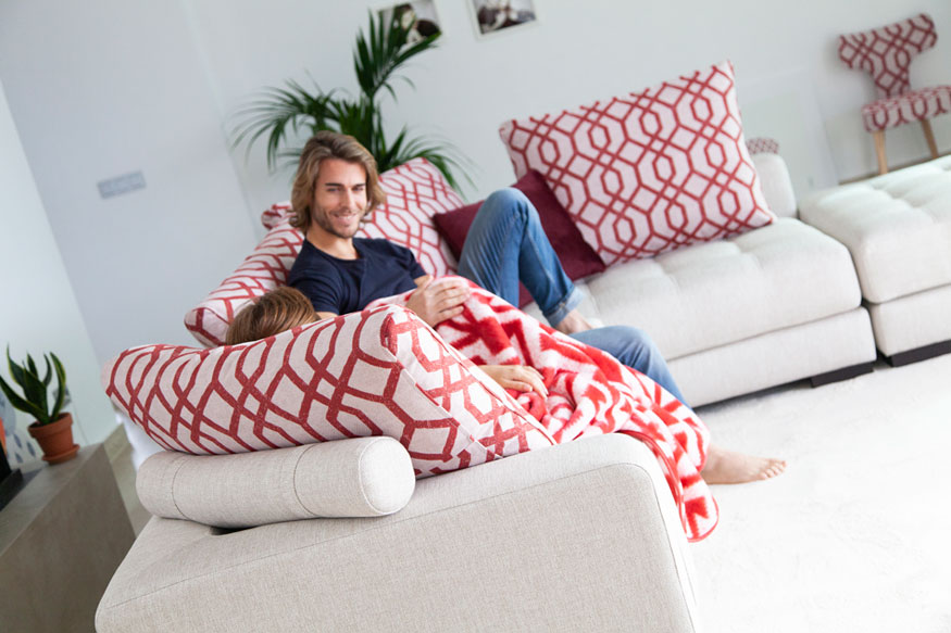 Manacor Corner Sofa with Footstool by Fama