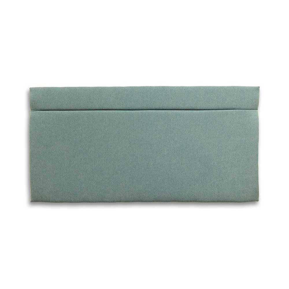 Jade wool headboard on a white background 