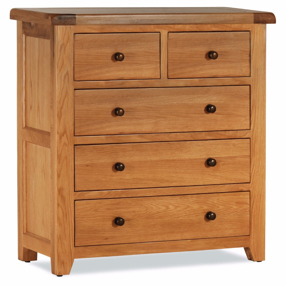 Oscar Oak 5 Drawer Chest