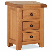 Oscar Oak Bedside Locker 3 Drawer