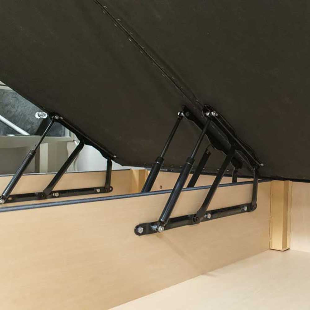 Ottoman spring mechanism close up