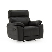 Black recliner chair on a white background
