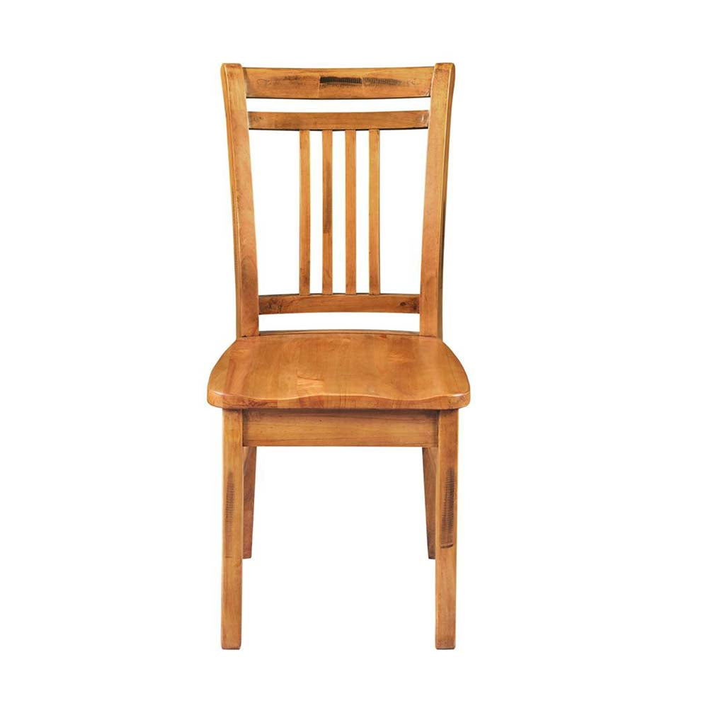 Wooden chair on a white background