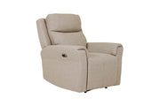 Beige recliner chair on a white background
