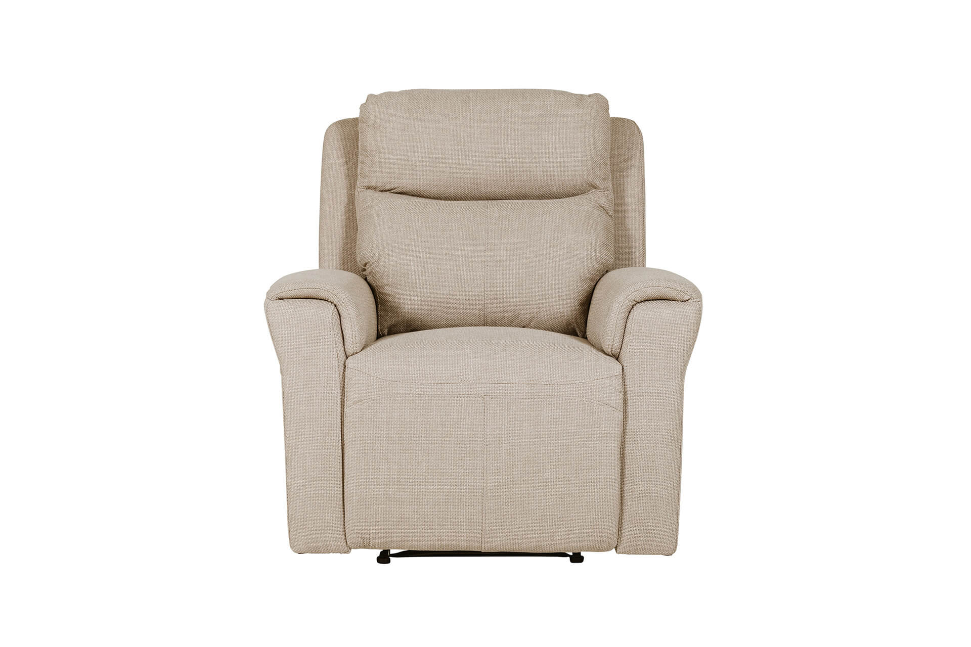 Beige recliner chair on a white background