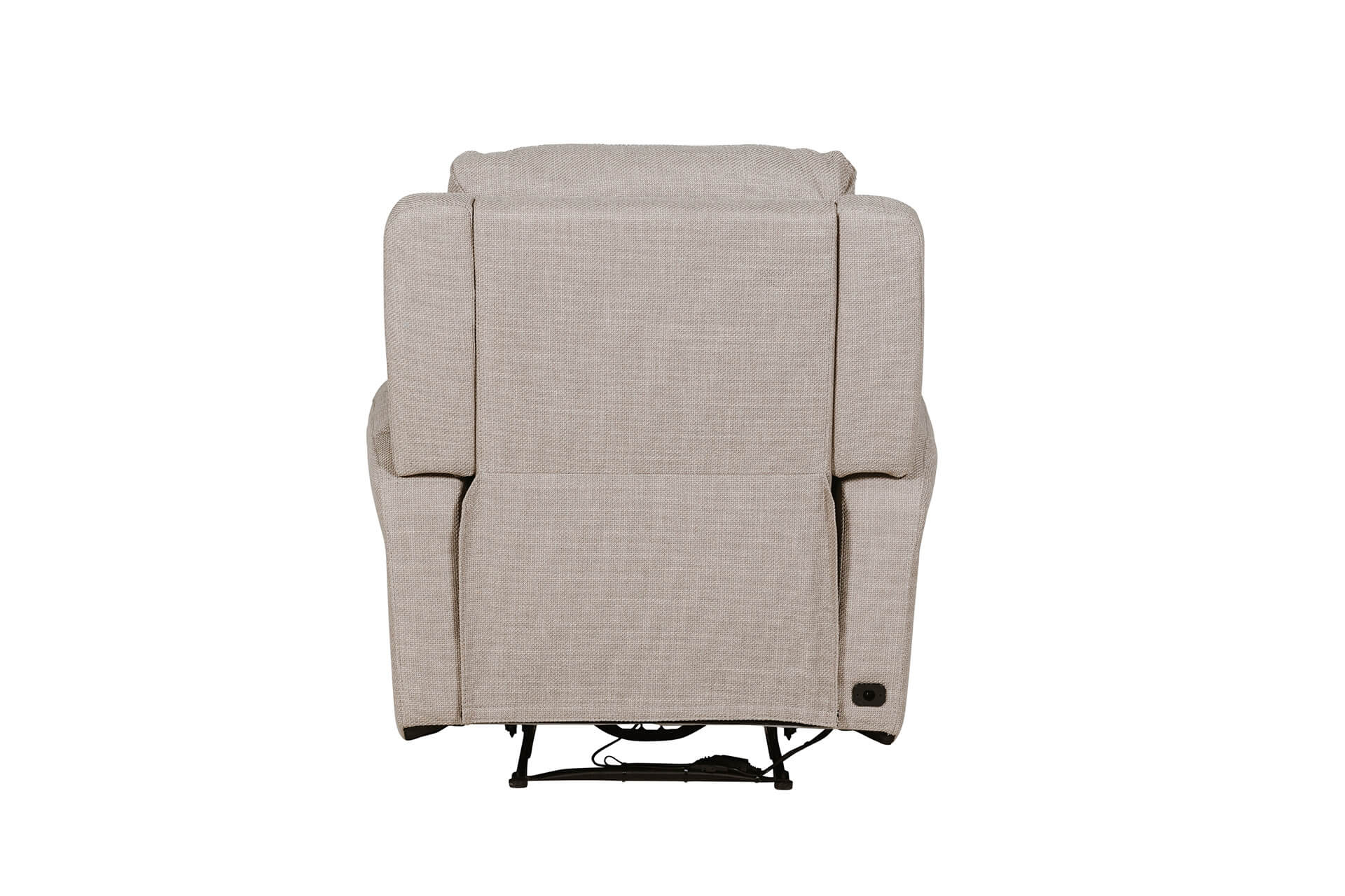 Beige recliner chair on a white background