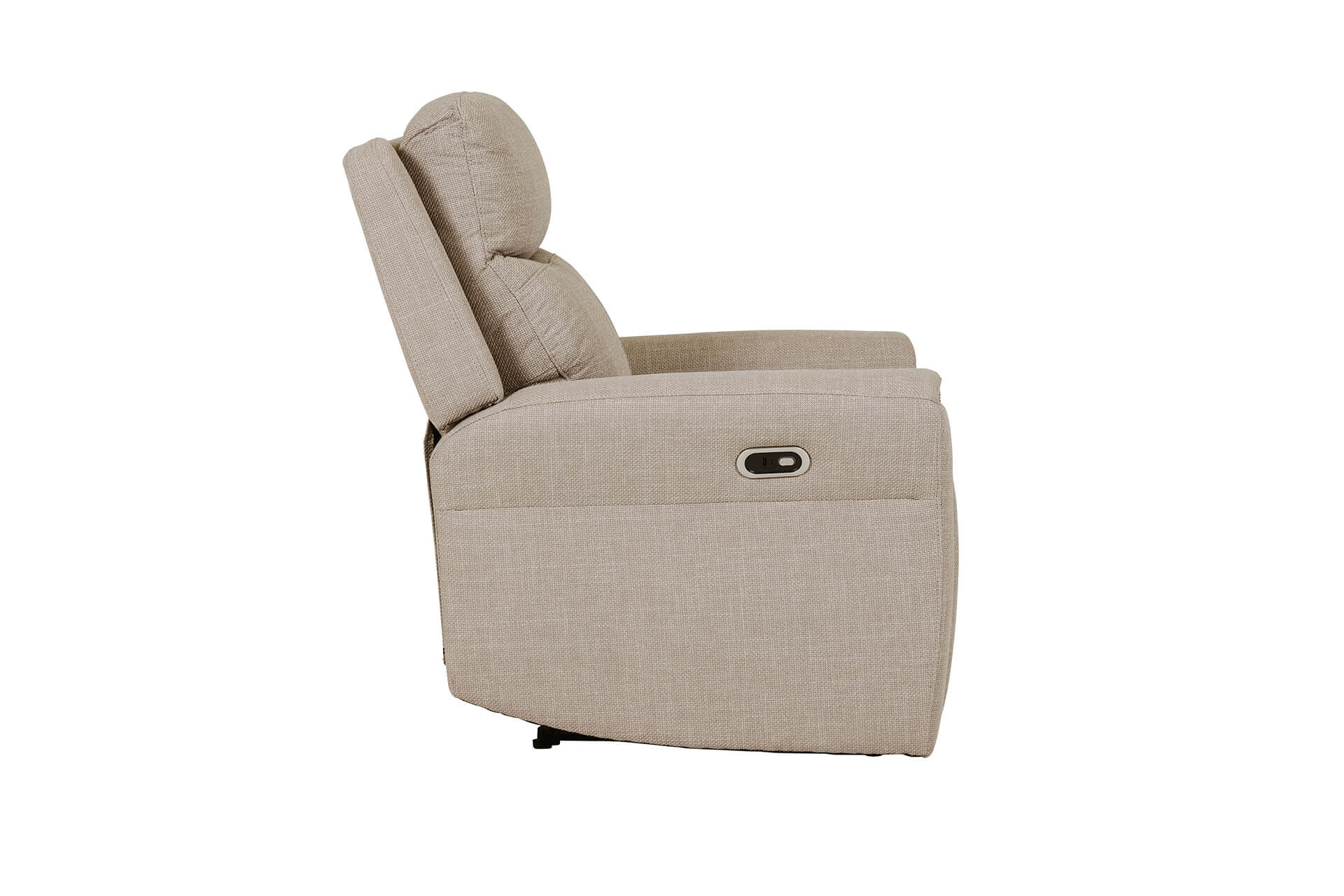 Beige recliner chair on a white background