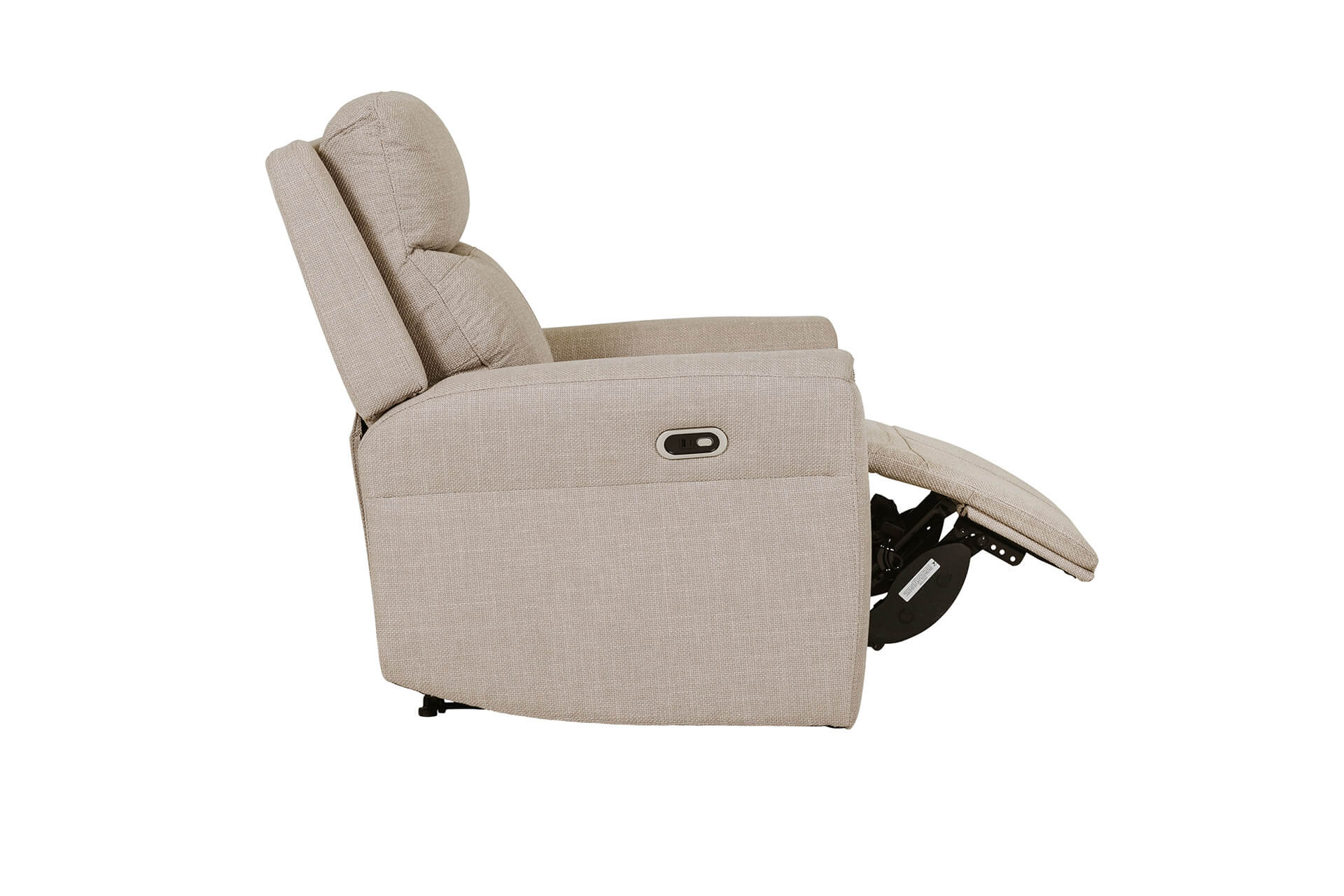 Beige recliner chair on a white background