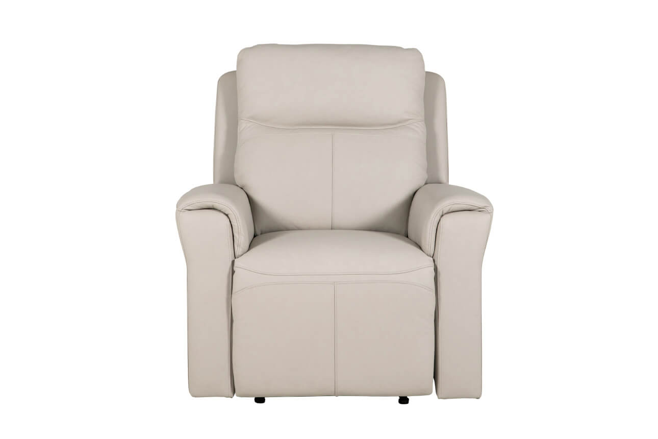 Beige recliner chair on a white background
