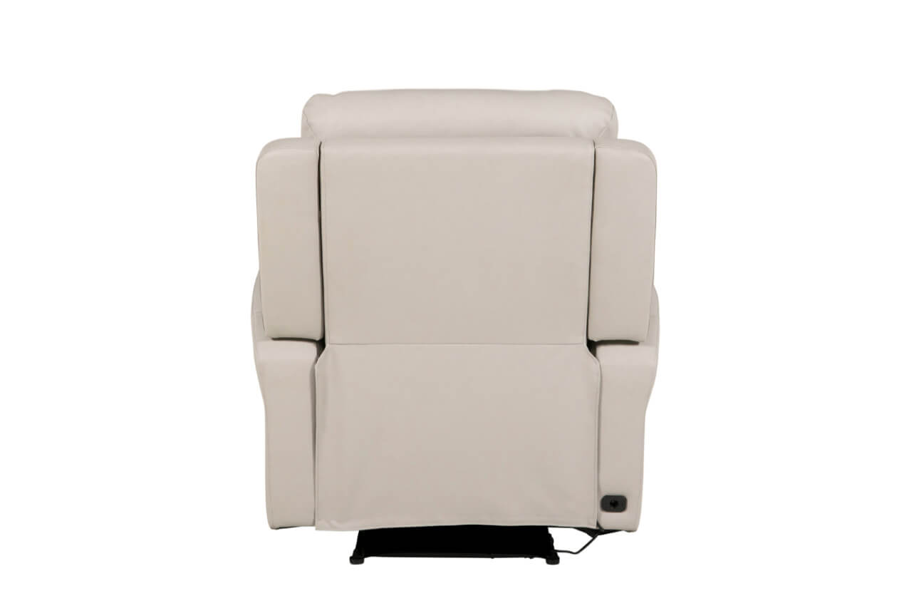 Beige recliner chair on a white background