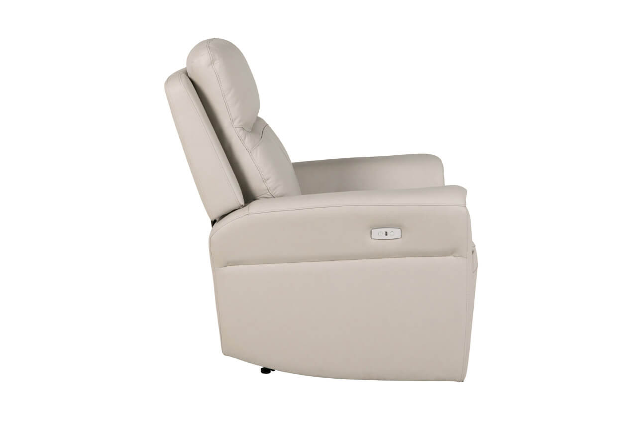 Beige recliner chair on a white background