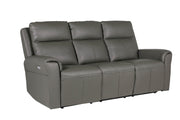 Russo 3 Seater Electric Recliner - Ash Leather