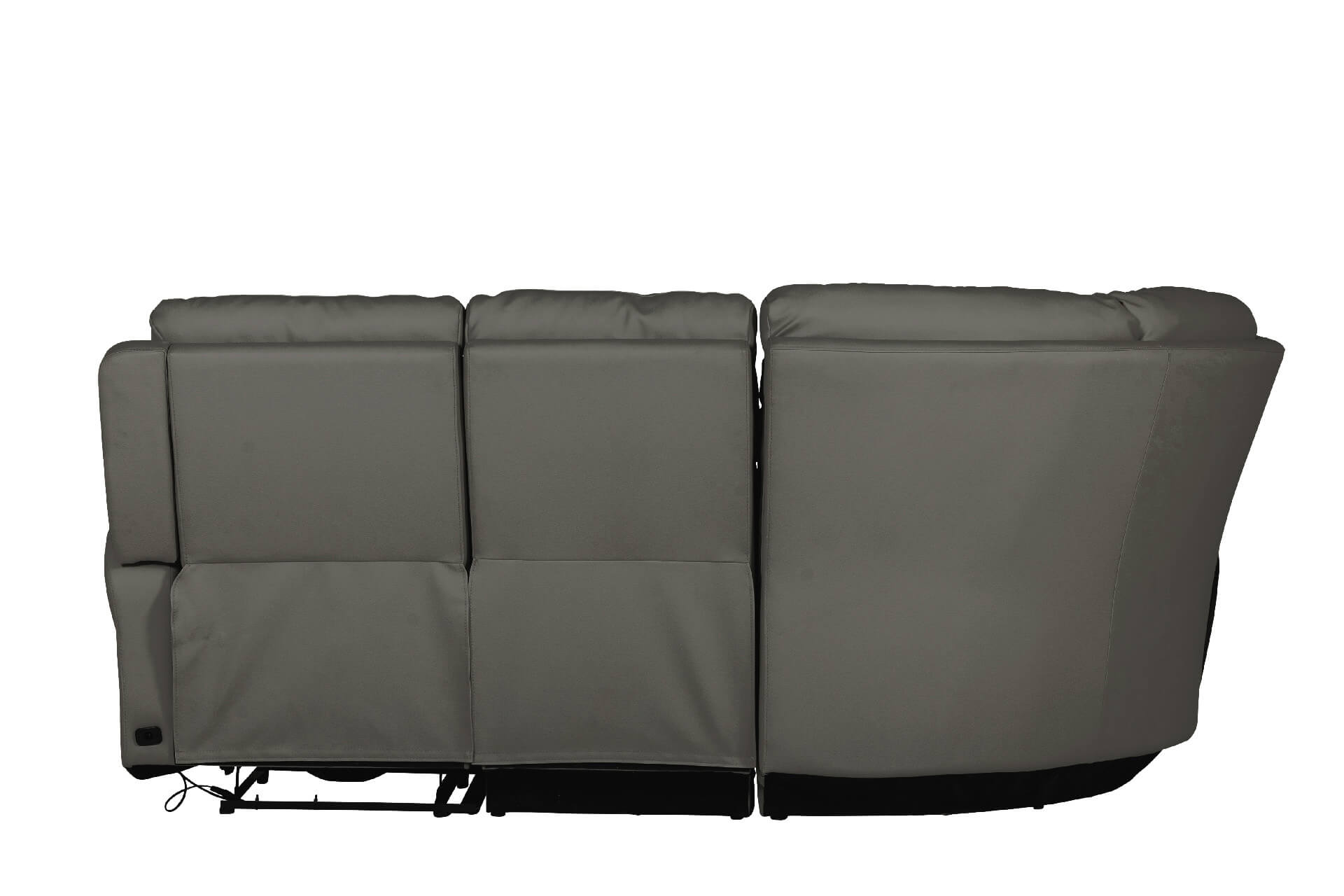 Russo Corner Group Electric Recliner (4pcs) - Ash Leather