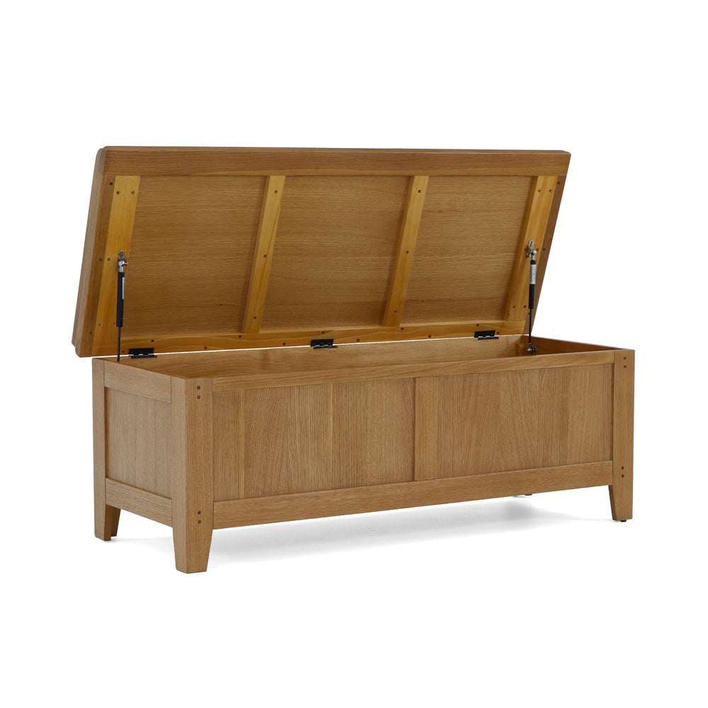 Burford Storage Bench Side View with top opened