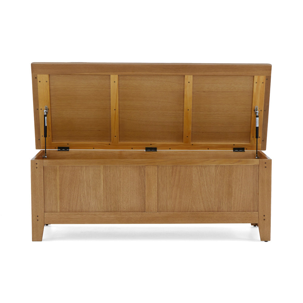 Burford Storage Bench Front View with top opened