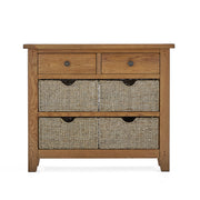 Burford Console Table with Baskets front View