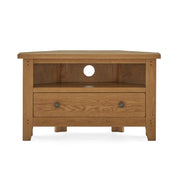 Burford corner TV Unit with Drawer Front view