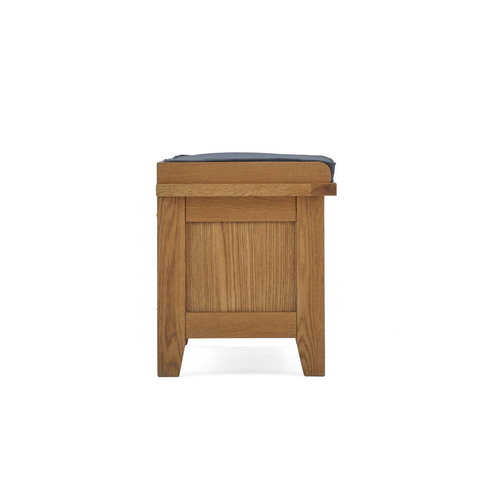 Burford Hallway Bench with Baskets from side