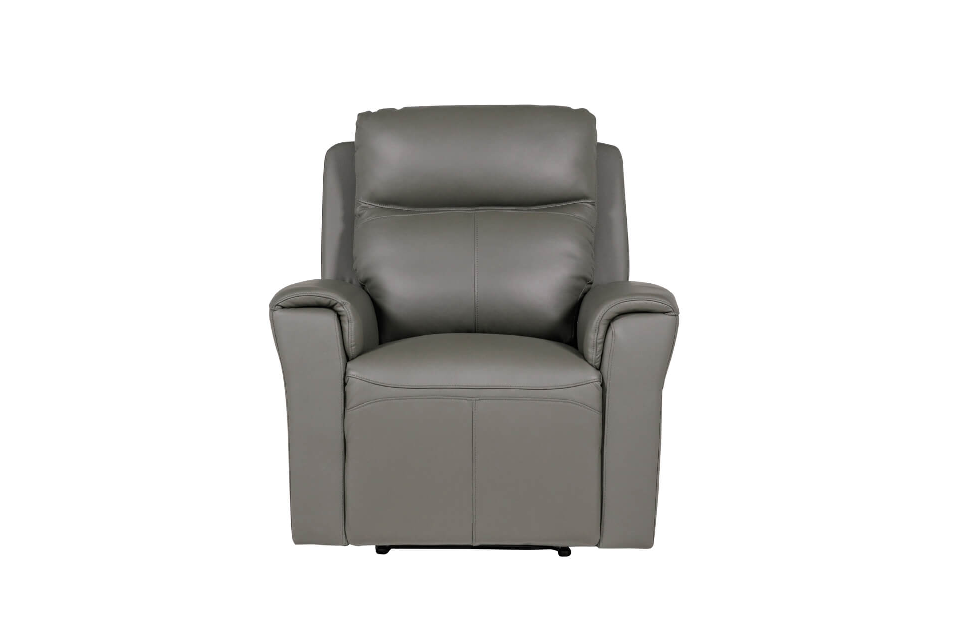 Gray recliner chair on a white background