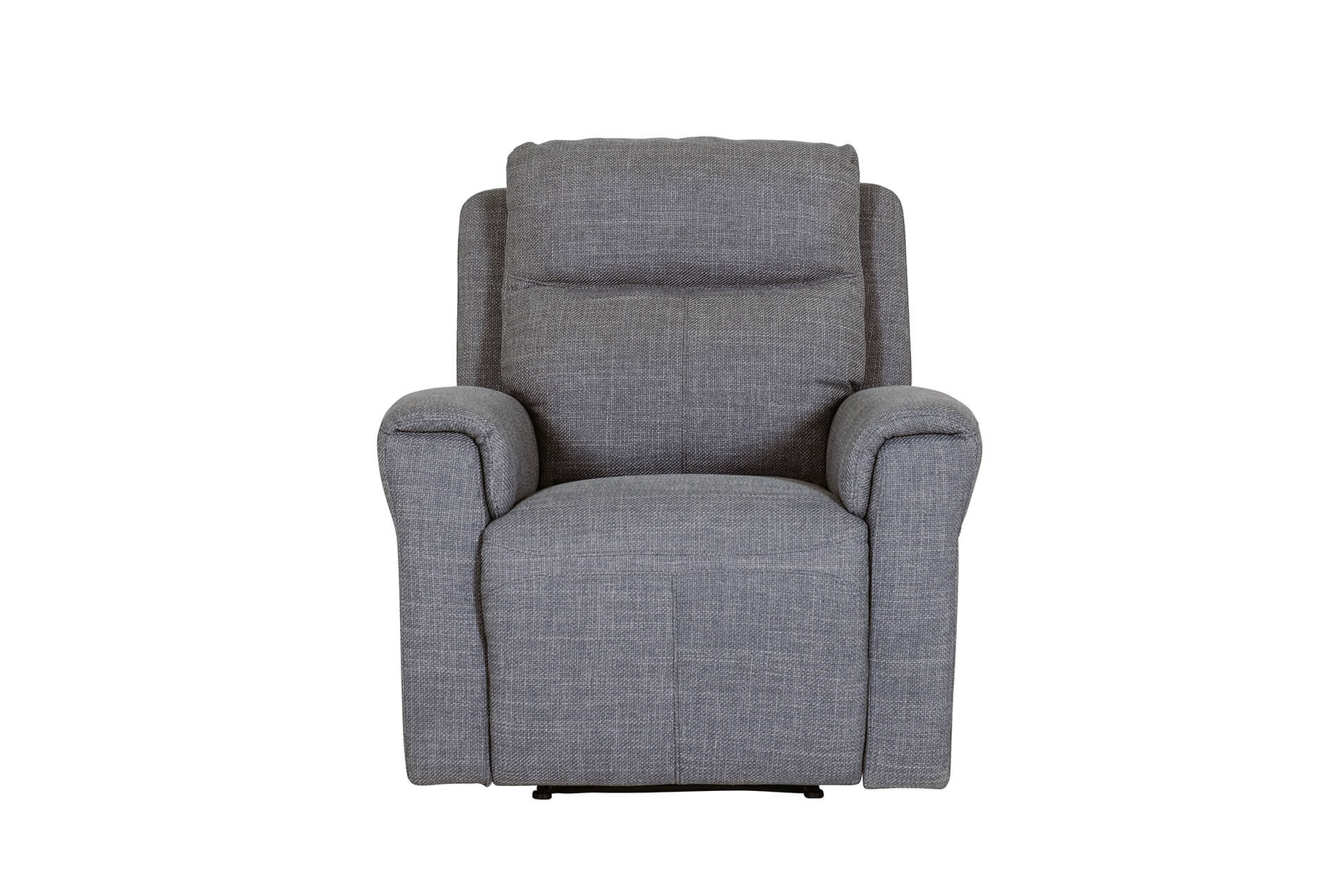 Gray recliner chair on a white background