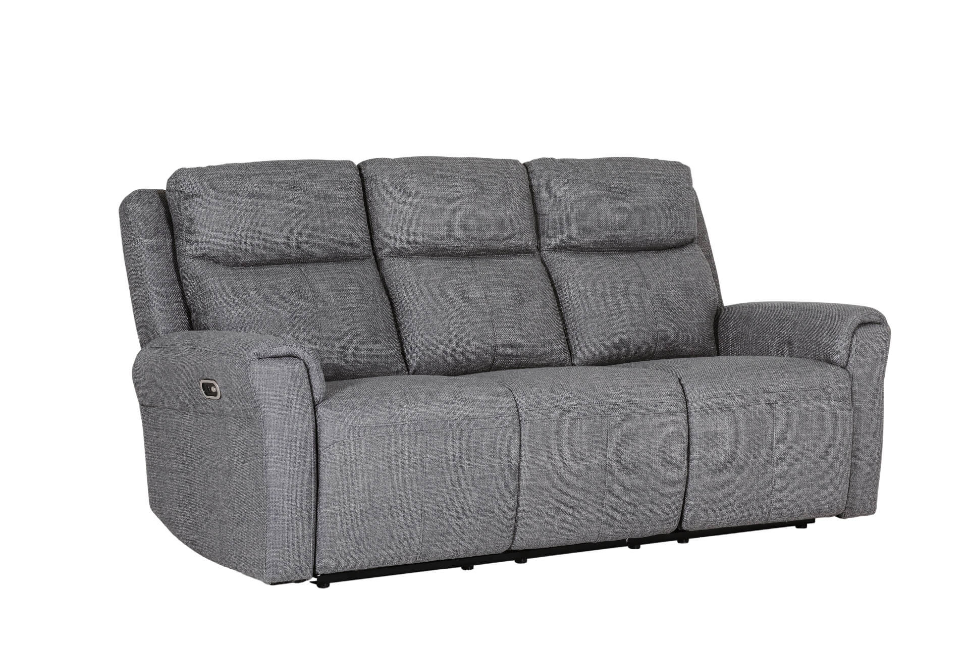 Russo 3 Seater Electric Recliner - Charcoal Fabric