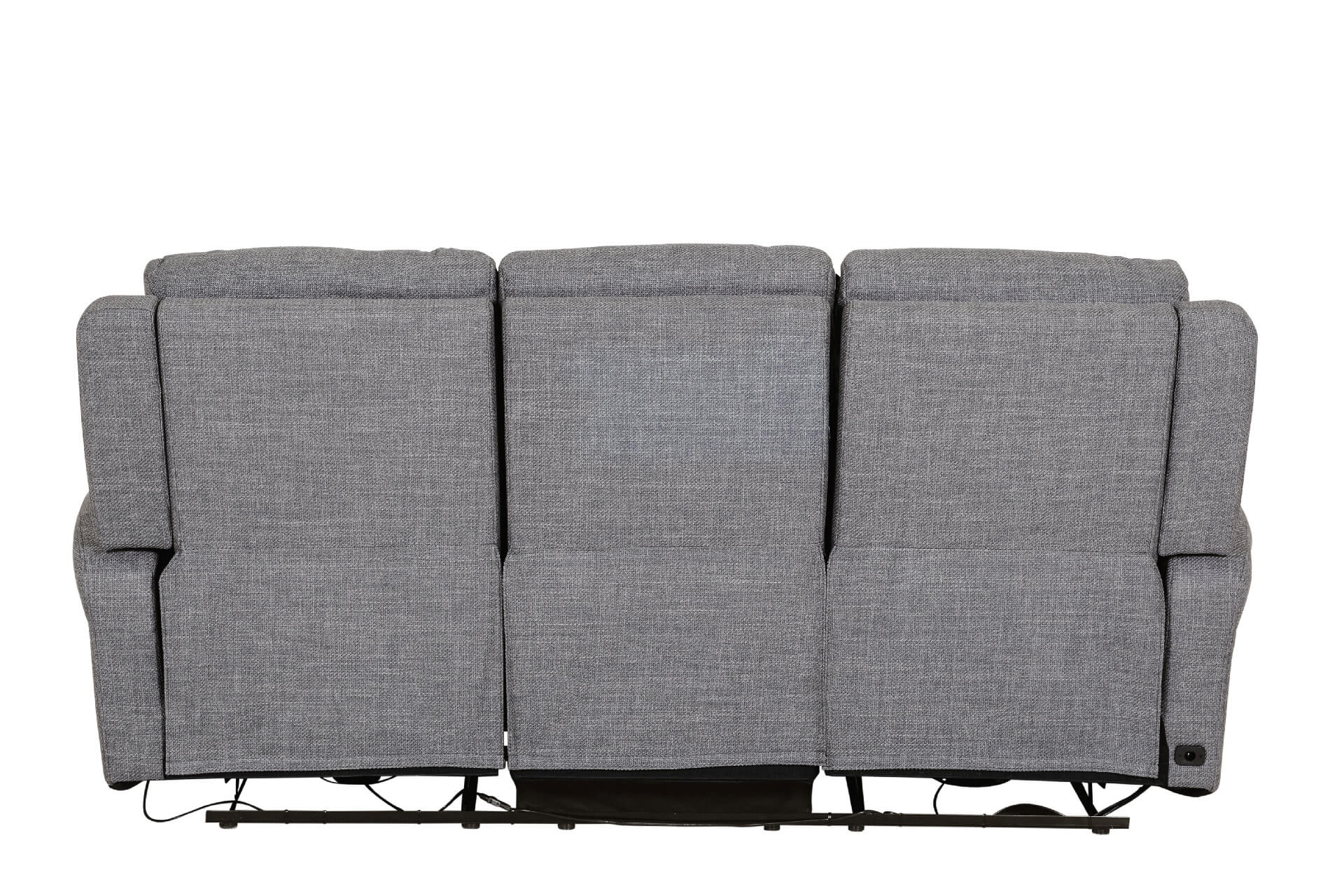 Russo 3 Seater Electric Recliner - Charcoal Fabric