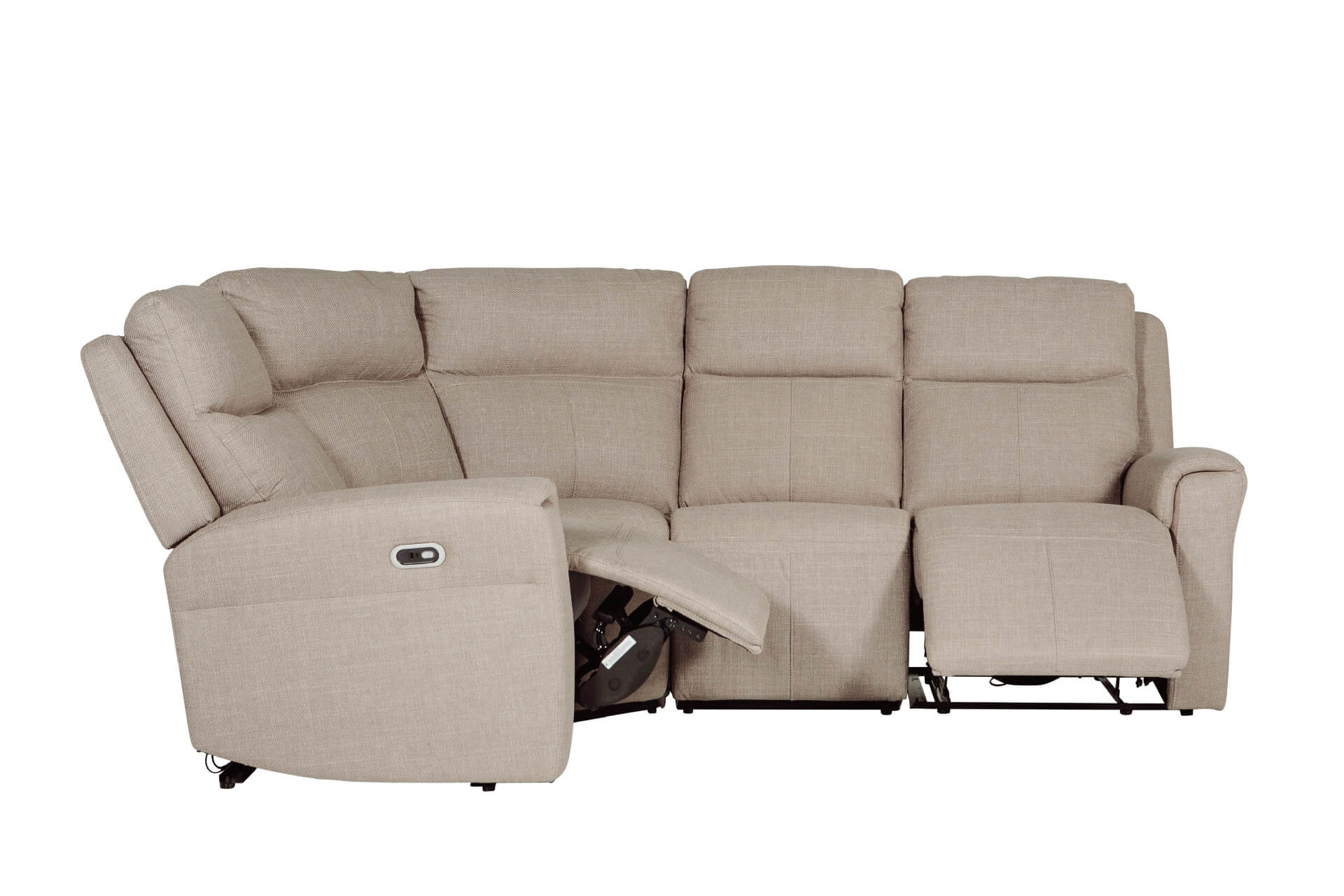 Russo Corner Group Electric Recliner (4pcs) - Mushroom Fabric