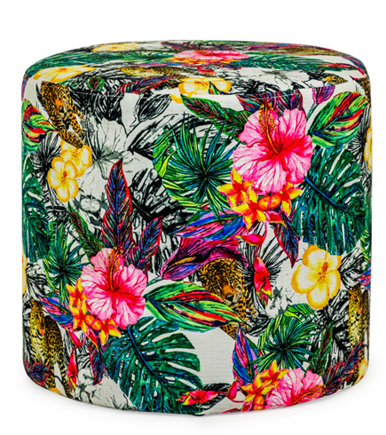 Tropical Multi-Colour Footstool
