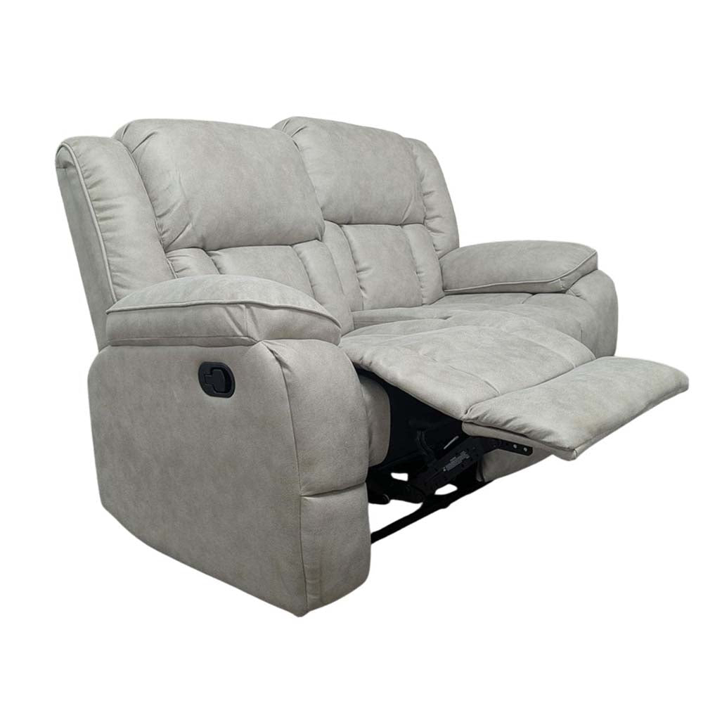 Gray recliner chair on a white background