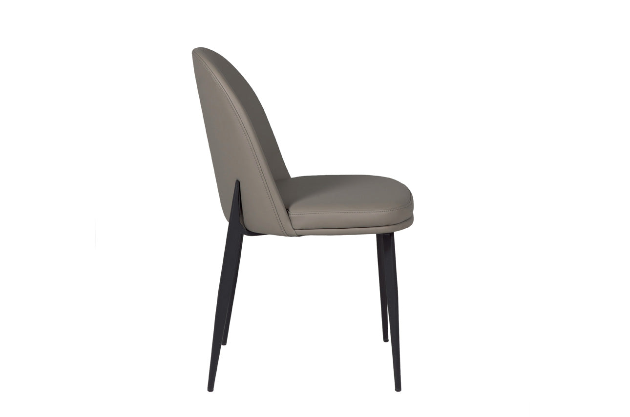 Valent Dining Chair Leather - Grey