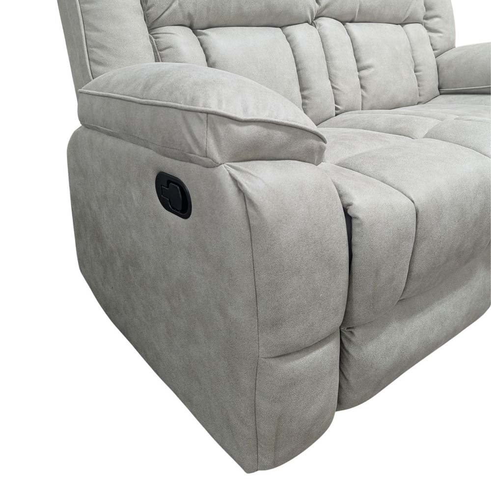 Gray recliner chair on a white background