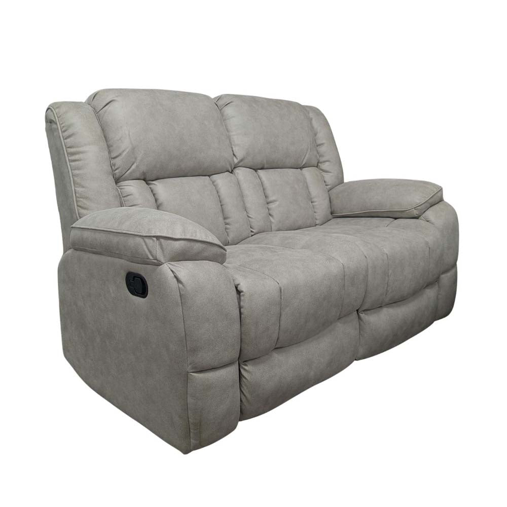 Gray recliner sofa on a white background