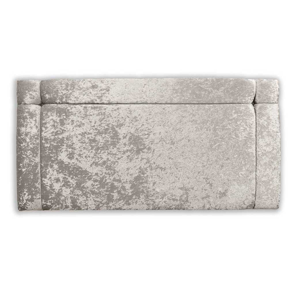 Gray / silver textured headboard on a white background