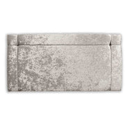 Gray / silver textured headboard on a white background