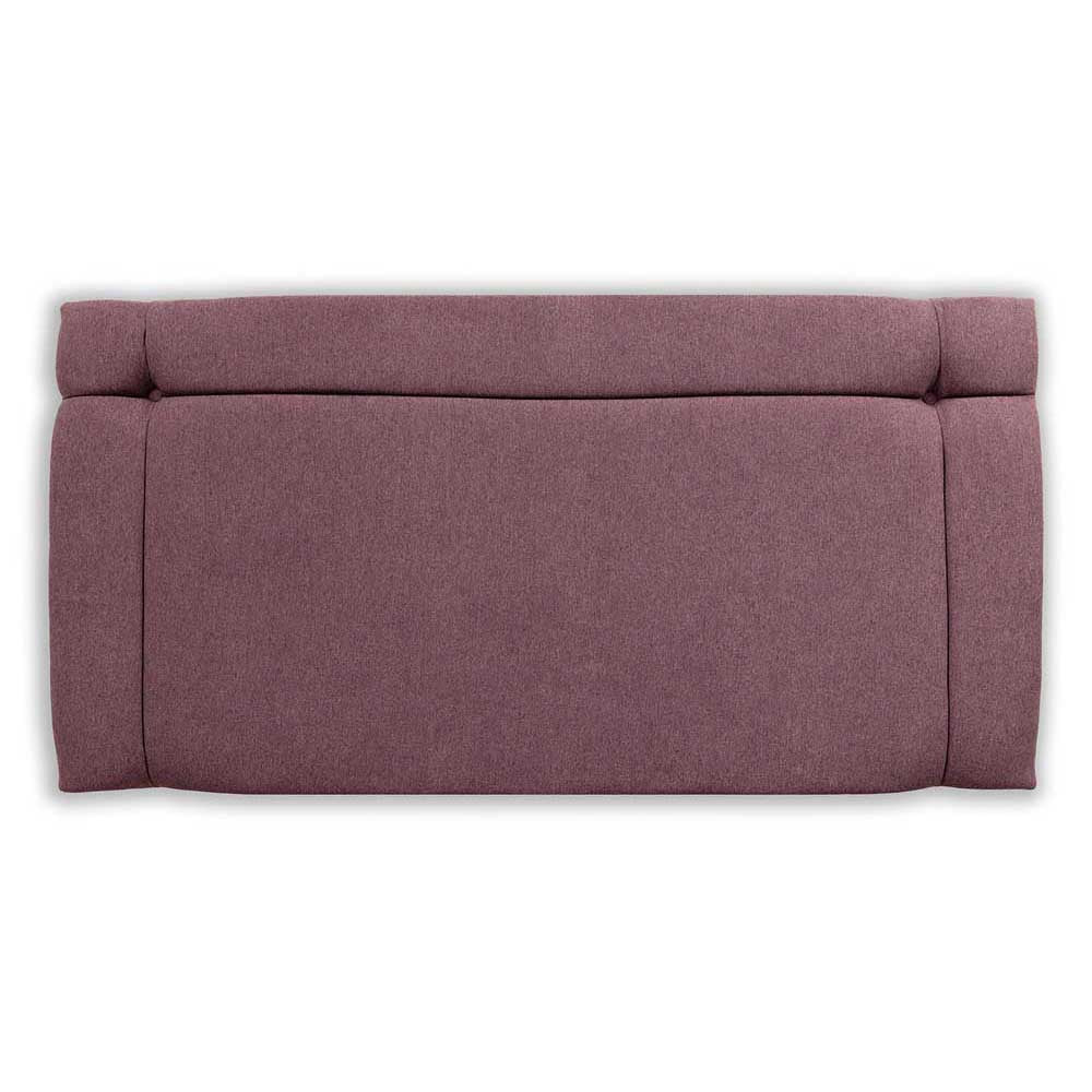 Lilac wool upholstered headboard on a white background