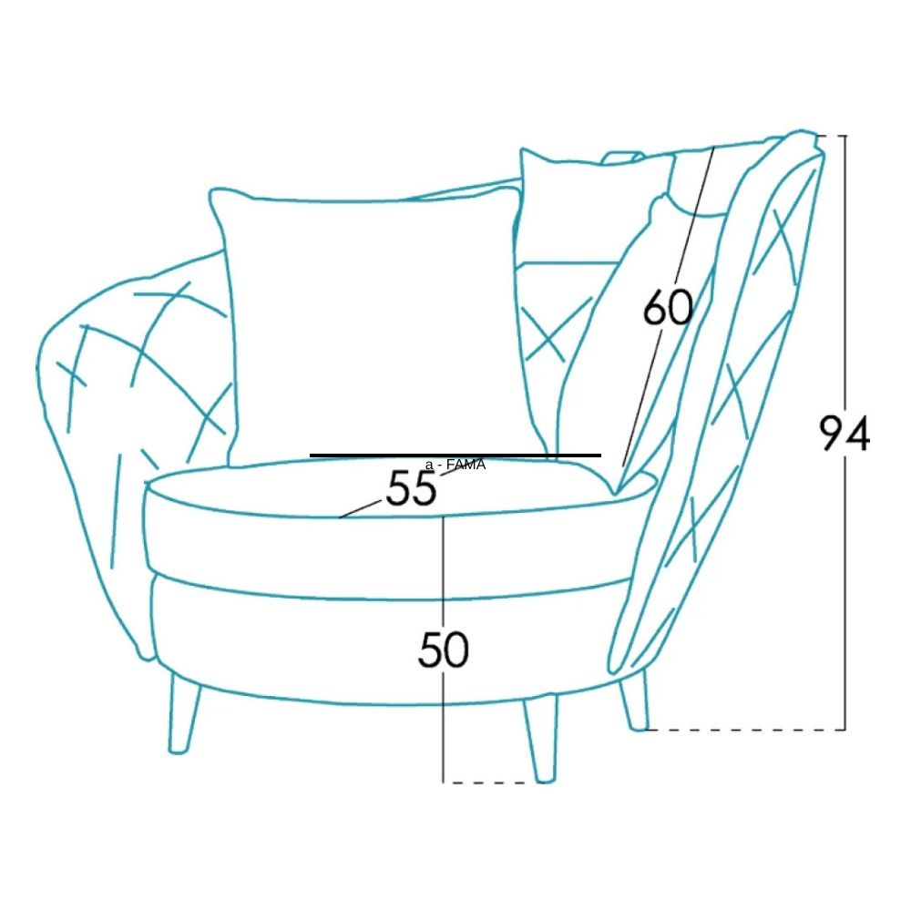 Dimensions of Volta Swivel Chair