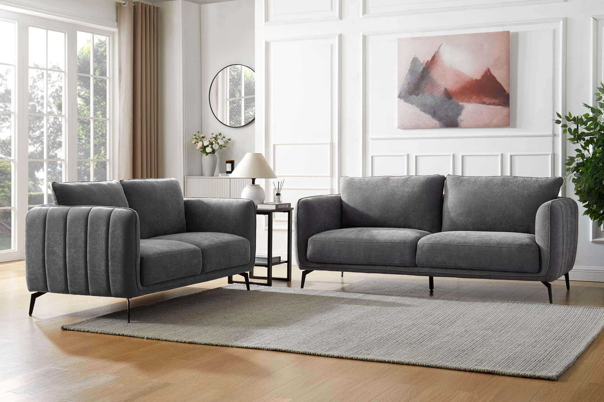 Vera 2 Seater Sofa - Grey C5