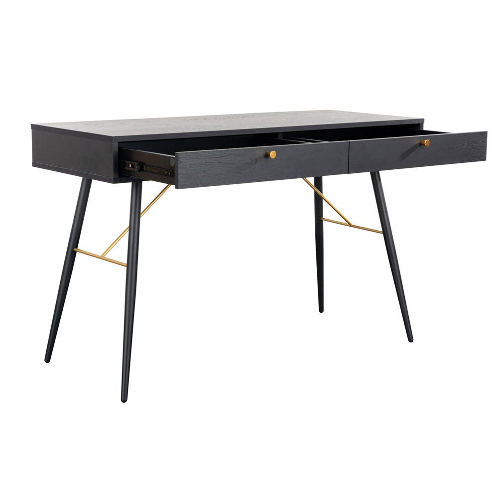barcelona console desk 1200 black and copper