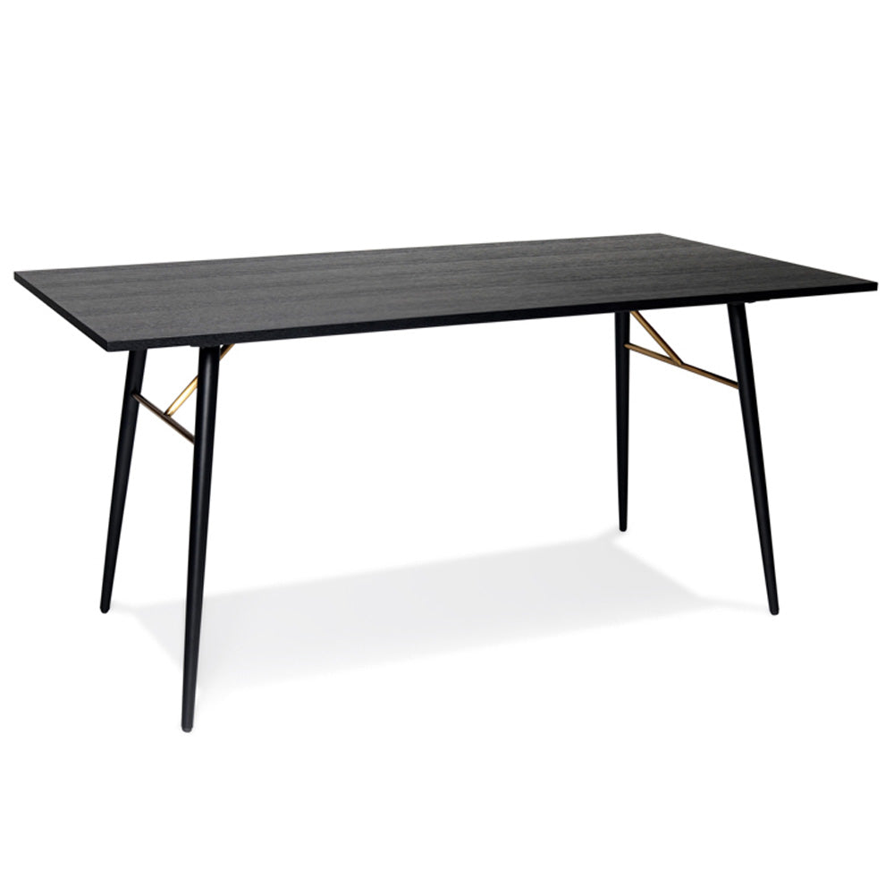 Barcelona Dining Table 1600 - Black and Copper