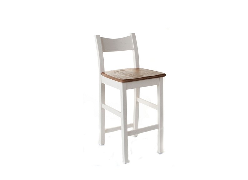 Colorado Oak Bar Chair - White