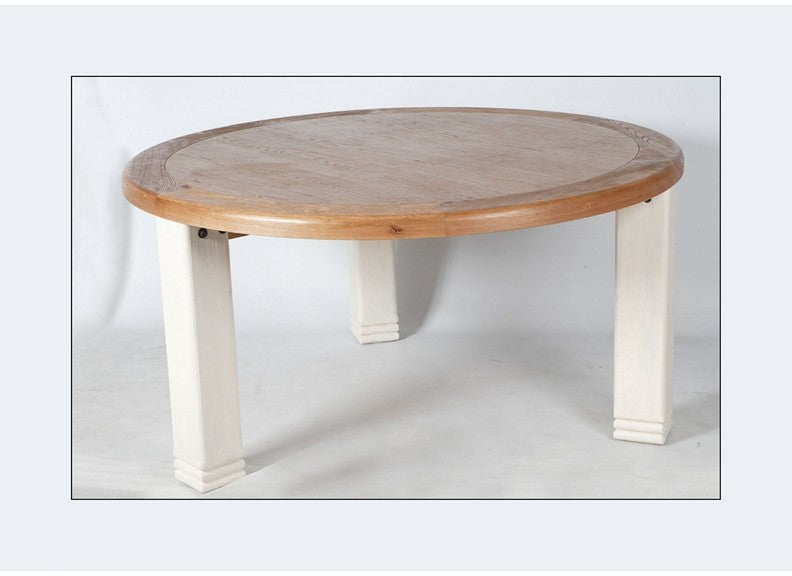 Colorado Oak 1.5m Round Dining Table - White