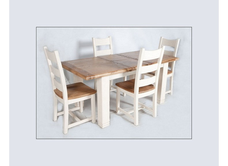 Colorado Oak 1.4m Ext 1.8m Table - White