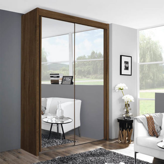 Imperial 1.5m Sliderobe in Walnut Colour