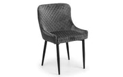 Talia Velvet Dining Chair - Grey