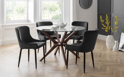 Talia Velvet Dining Chair - Grey