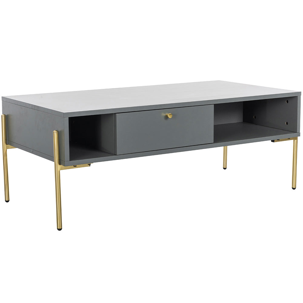 Madrid Coffee Table 1200 - Grey and Gold